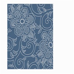Flower Floral Blue Rose Star Large Garden Flag (two Sides) by Mariart