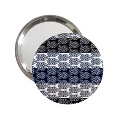 Digital Print Scrapbook Flower Leaf Colorgray Black Purple Blue 2 25  Handbag Mirrors by Mariart