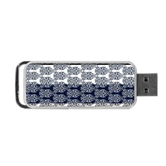 Digital Print Scrapbook Flower Leaf Colorgray Black Purple Blue Portable Usb Flash (one Side) by Mariart