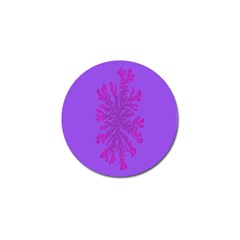 Dendron Diffusion Aggregation Flower Floral Leaf Red Purple Golf Ball Marker by Mariart