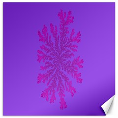 Dendron Diffusion Aggregation Flower Floral Leaf Red Purple Canvas 12  X 12  