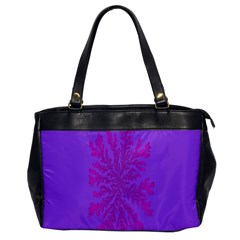 Dendron Diffusion Aggregation Flower Floral Leaf Red Purple Office Handbags by Mariart