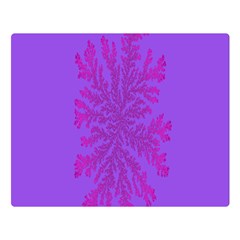 Dendron Diffusion Aggregation Flower Floral Leaf Red Purple Double Sided Flano Blanket (large)  by Mariart