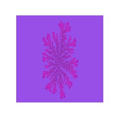 Dendron Diffusion Aggregation Flower Floral Leaf Red Purple Small Satin Scarf (square) by Mariart