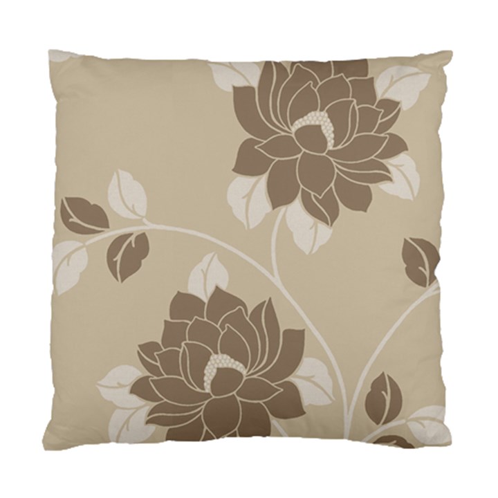 Flower Floral Grey Rose Leaf Standard Cushion Case (One Side)