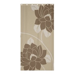 Flower Floral Grey Rose Leaf Shower Curtain 36  X 72  (stall) 