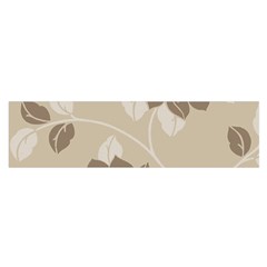 Flower Floral Grey Rose Leaf Satin Scarf (oblong)