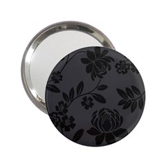 Flower Floral Rose Black 2 25  Handbag Mirrors by Mariart