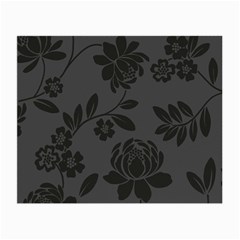 Flower Floral Rose Black Small Glasses Cloth by Mariart