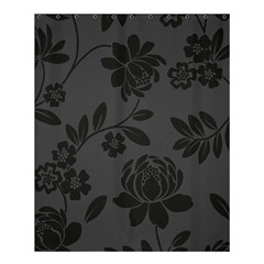 Flower Floral Rose Black Shower Curtain 60  X 72  (medium) 