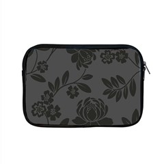 Flower Floral Rose Black Apple Macbook Pro 15  Zipper Case by Mariart