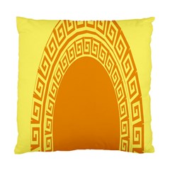 Greek Ornament Shapes Large Yellow Orange Standard Cushion Case (two Sides)