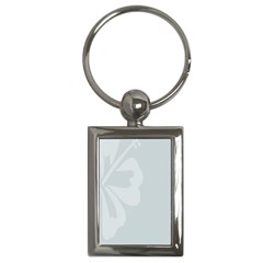 Hibiscus Sakura Glacier Gray Key Chains (rectangle) 