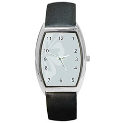 Hibiscus Sakura Glacier Gray Barrel Style Metal Watch