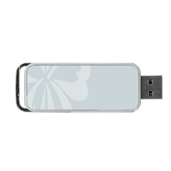 Hibiscus Sakura Glacier Gray Portable Usb Flash (one Side)