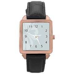 Hibiscus Sakura Glacier Gray Rose Gold Leather Watch  by Mariart