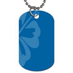 Hibiscus Sakura Classic Blue Dog Tag (two Sides)