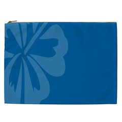 Hibiscus Sakura Classic Blue Cosmetic Bag (xxl) 
