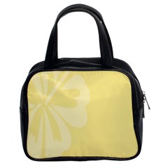 Hibiscus Custard Yellow Classic Handbags (2 Sides) by Mariart