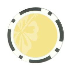 Hibiscus Custard Yellow Poker Chip Card Guard (10 Pack)