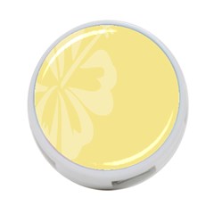 Hibiscus Custard Yellow 4-port Usb Hub (one Side) by Mariart