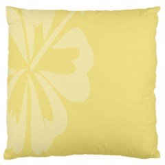 Hibiscus Custard Yellow Large Cushion Case (one Side) by Mariart