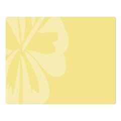 Hibiscus Custard Yellow Double Sided Flano Blanket (large) 