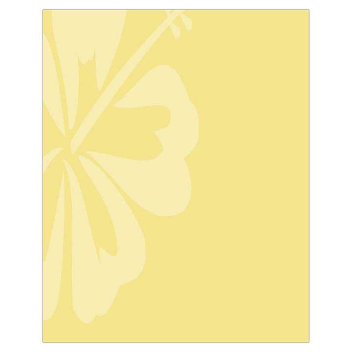 Hibiscus Custard Yellow Drawstring Bag (Small)