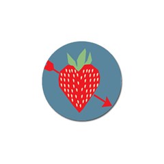 Fruit Red Strawberry Golf Ball Marker by Mariart