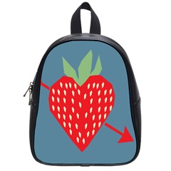Fruit Red Strawberry School Bags (small)  by Mariart