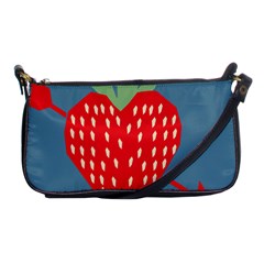 Fruit Red Strawberry Shoulder Clutch Bags by Mariart