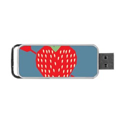Fruit Red Strawberry Portable Usb Flash (one Side)
