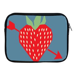 Fruit Red Strawberry Apple Ipad 2/3/4 Zipper Cases