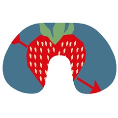 Fruit Red Strawberry Travel Neck Pillows by Mariart