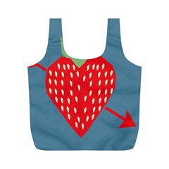 Fruit Red Strawberry Full Print Recycle Bags (m) 