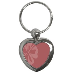 Hibiscus Sakura Red Key Chains (heart)  by Mariart