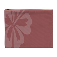 Hibiscus Sakura Red Cosmetic Bag (xl)