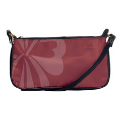 Hibiscus Sakura Red Shoulder Clutch Bags by Mariart