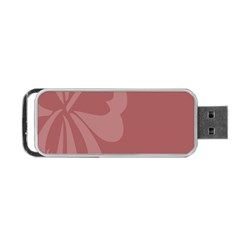 Hibiscus Sakura Red Portable Usb Flash (two Sides)