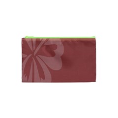 Hibiscus Sakura Red Cosmetic Bag (xs) by Mariart