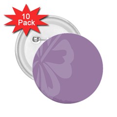 Hibiscus Sakura Lavender Herb Purple 2 25  Buttons (10 Pack) 