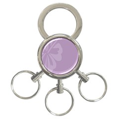 Hibiscus Sakura Lavender Herb Purple 3-ring Key Chains