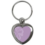 Hibiscus Sakura Lavender Herb Purple Key Chains (Heart)  Front