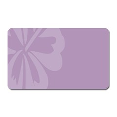 Hibiscus Sakura Lavender Herb Purple Magnet (rectangular) by Mariart