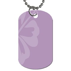 Hibiscus Sakura Lavender Herb Purple Dog Tag (one Side) by Mariart