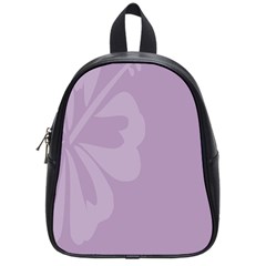 Hibiscus Sakura Lavender Herb Purple School Bags (small)  by Mariart