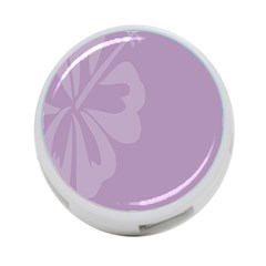 Hibiscus Sakura Lavender Herb Purple 4-port Usb Hub (two Sides)  by Mariart
