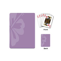 Hibiscus Sakura Lavender Herb Purple Playing Cards (mini)  by Mariart