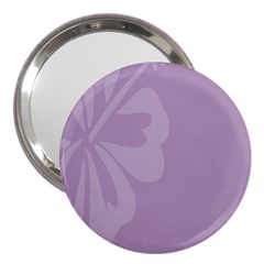 Hibiscus Sakura Lavender Herb Purple 3  Handbag Mirrors by Mariart