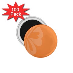 Hibiscus Sakura Tangerine Orange 1 75  Magnets (100 Pack)  by Mariart